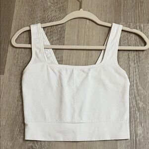 All in Motion (Target) White Ribbed Crop Top